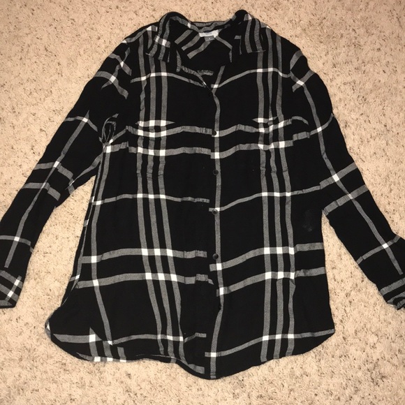 Old Navy | Tops | Flannel Shirt Black 